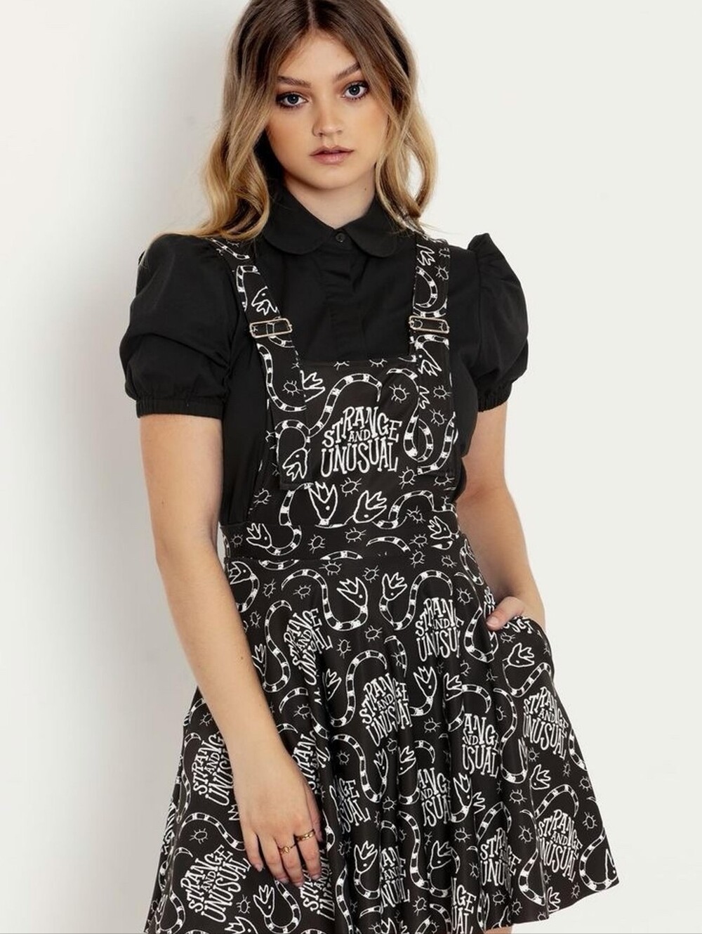 L Blackmilk Beetlejuice Apron Dress - Picture 4 of 4